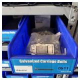 Blue Bolt Bin Containing Assorted Hardware And Bol