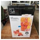 Glass Drink Dispenser With Ceramic Stand And Stain