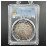 1880-cc Morgan Silver Dollar Graded Pcgs Ms64