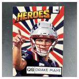Custom Heroes Drake Maye Football Card