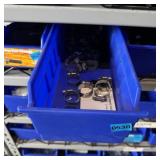 Blue Bolt Bin Containing Assorted Hardware And Bol
