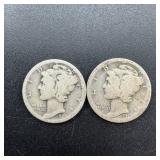 2 Better Date Mercury Silver Dimes