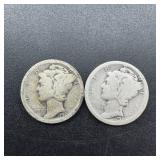 2 Better Date Mercury Silver Dimes