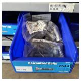 Blue Bolt Bin Containing Assorted Hardware And Bol