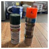 2 Cans Rust-oleum Paint  Orange & Green