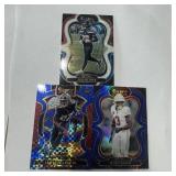 Three 2025 Select Numbered Football Cards