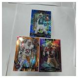 Three 2025 Select Numbered Football Cards