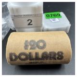 $20 Morgan Silver Dollars W/ Cc Tail&1889 Face End