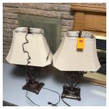 (x2) Decorative Table Lamps ï¿½ Approx. 30' Tall