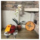 Miniature Weber Grill Dï¿½cor W/ Clock & Flower ï¿½ Ap