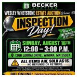 Inspection Dates:  Sunday, August 16th: 12-3 P.m.