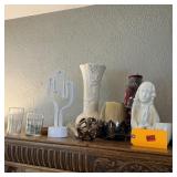 Assorted Decorative Items & Candle Holders