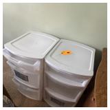 (x2) Sterilite 3-Bin Storage Systems