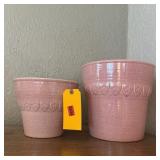 2-Piece Red Wing USA Speckled Pink Pottery Lot