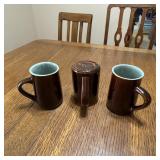 3 Red Wing Coffee Mugs