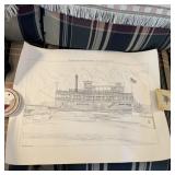 Steamboat Julia C. Wilkie Winona History Signed Pr