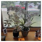 Assorted Faux Flowers, Vases & Decorations