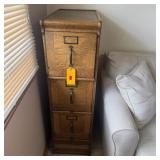 Quarter-Sawn 3-Drawer File Cabinet