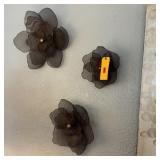 3-piece Decorative Metal Flower Wall Dï¿½cor