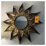 Decorative Flower-design Mirror With Metal Frame,