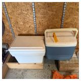 Cooler of Towels & Igloo Lunch Cooler