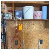 Shelf of Spark Plugs & Lawn Items