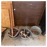 Two Buckets of Copper & Brass Items