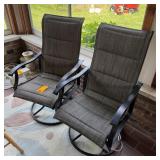 (x2) Outdoor Metal-framed Chairs