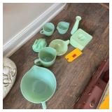 Assorted Jadeite-Color Glassware ï¿½ Fire-King & Mor
