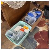 Large Assortment of Plastic Storage Containers & L