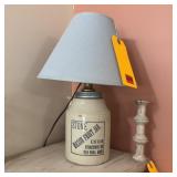 Red Wing Union Stoneware Mason's Fruit Jar Lamp