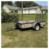 Utility Trailer with Drop-Down Metal Gate