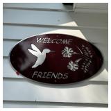 Welcome Friends Decorative Outdoor Sign