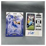 Two Football Autograph Cards