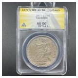 1877-S Trade Silver Dollar  Graded AU50
