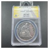 1877 Trade Silver Dollar  Graded Proof 55