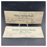 1885 Kings County Bank Note