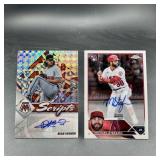 Two Baseball Autograph Cards