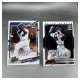 Two Baseball Autograph Cards