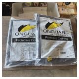 Two size 4XL polyester jackets and bib overalls. S