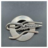 Sterling Silver Modernist Brooch  27.8g / Approx.