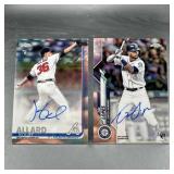 Two Rookie Autographed Baseball Cards