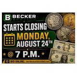 Starts Closing Monday, August 24th @ 7 P.m.
