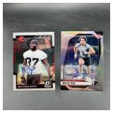 Two Rookie Autograph Football Cards