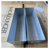 Two 14-inch galvanized mud pans. See photos.