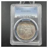 1878 8 Tail Feathers Morgan Silver Dollar  Graded