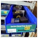 Bolt bin containing assorted hardware and bolts/Mi