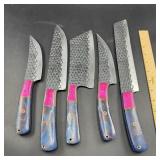 5-Piece Damascus Kitchen Knife Set