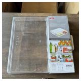 Three-piece refrigerator tray set. See photos.