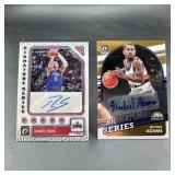Two NBA Basketball Autograph Cards